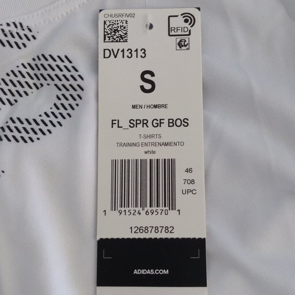 🆕adidas Men's Freelift Badge of Sport Graphic Tee, Small-White, NWT, Authentic - Picture 8 of 15